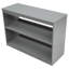Lit mezzanine simple gris avec bureau pratique et armoire à roulettes grise pour maximiser l'utilisation de l'espace-459235843