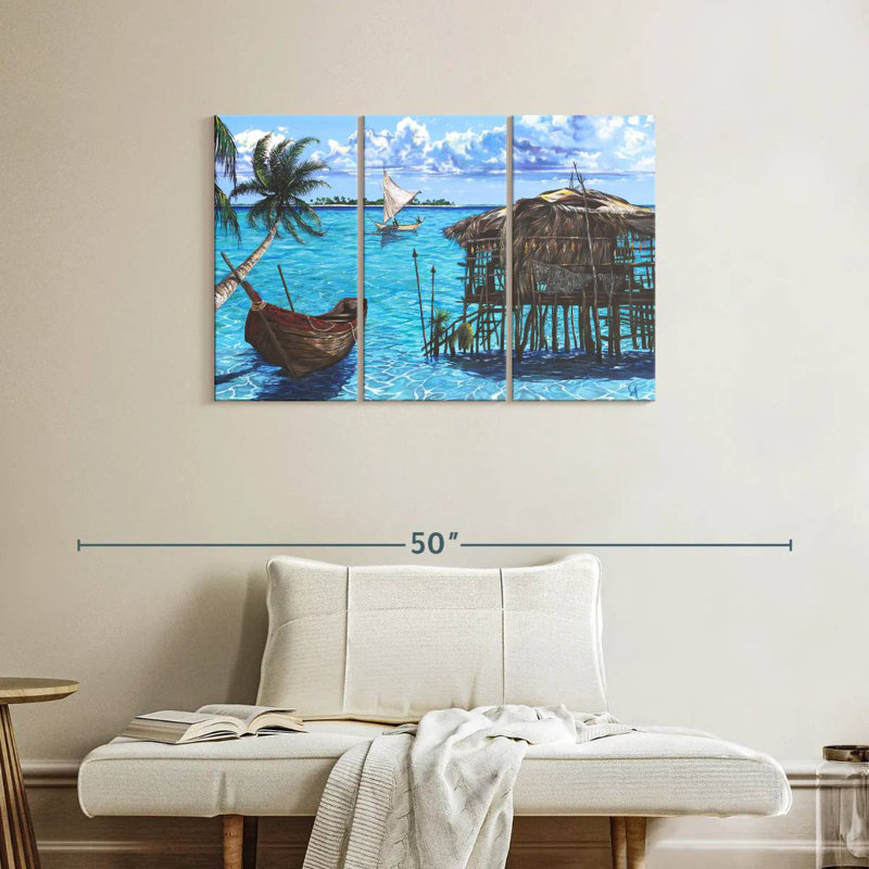 Rêves des Caraïbes tropicales, H 24 po x l 38 po