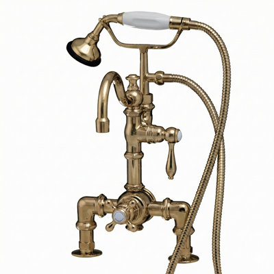 Thermostatic Deck Mount Tub Faucet with Diverter by Strom Living