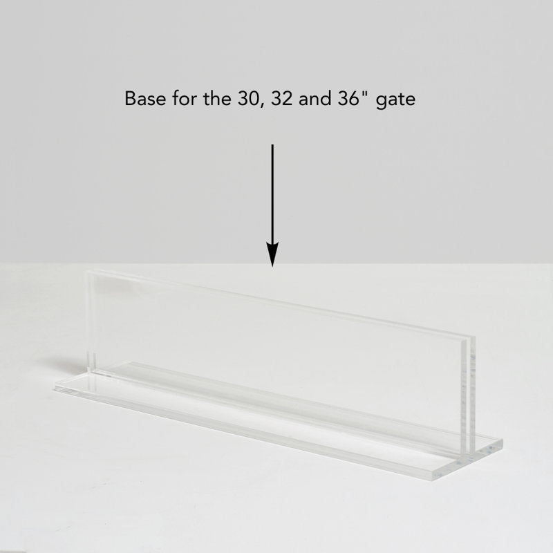Low Clear Pet Gate Panel, 24” H x 36" W