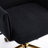 UpholsteredHome Office Chair with Golden Metal Base,Adjustable Desk Chair Swivel Office Chair-732976245