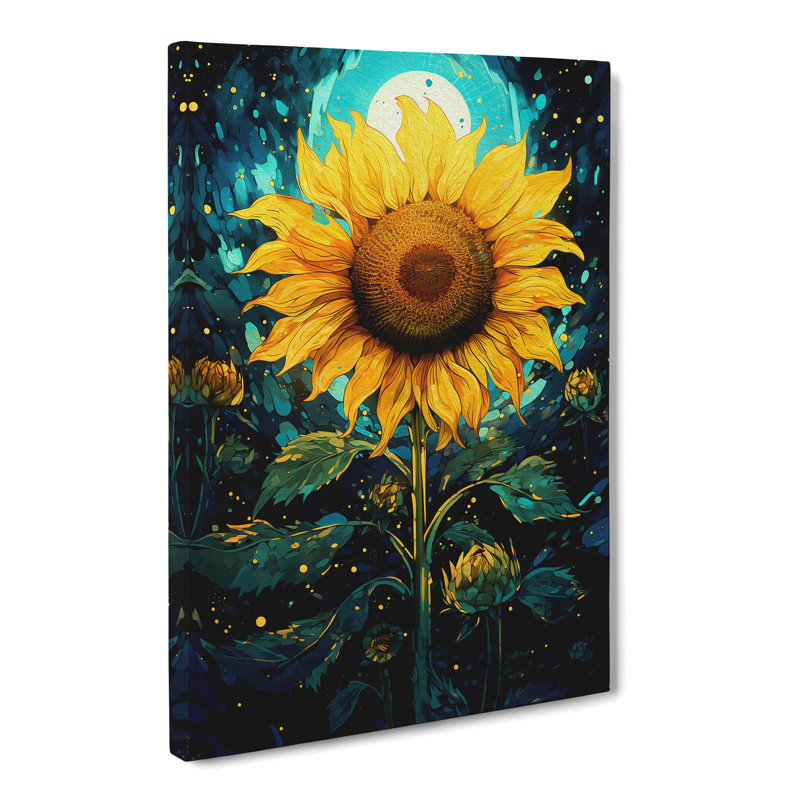 Sunflower Futurism No.2 - Wrapped Canvas, 76cm H x 50cm W x 3cm D