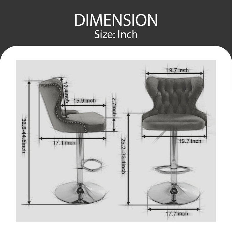 Tabouret Katashia, Gris