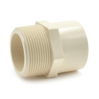 SUPPLYGIANT 10pcs 3/4 x 1/2 Inch CPVC Male Adapter Socket x MPT Fitting White