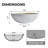 Kute Nest Indoor/Outdoor Large Fiberstone Rondo Bowl Planter D22" (Santorini White)-114407583-114407585