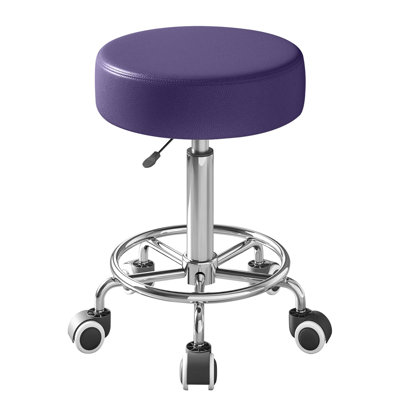 PU Leather Rolling stools by Ivy Bronx