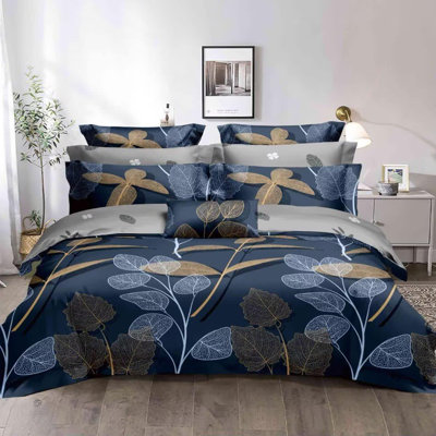 Microfiber Floral Duvet Cover Set