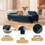 Canapé en chenille pour chien, structure en bois massif, housse de canapé amovible et lavable-975756079