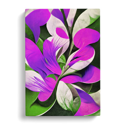 XC1022-1789X Delicate Abstract Floral No.4 - Wrapped Canvas Print