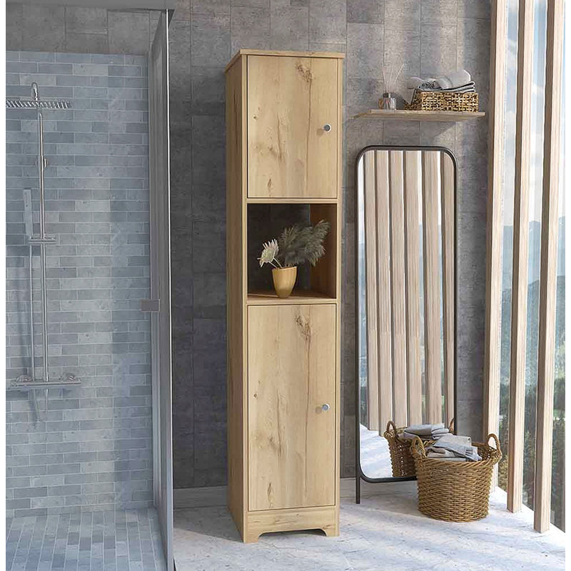 Armoire Ivany Slim avec quatre tablettes intérieures