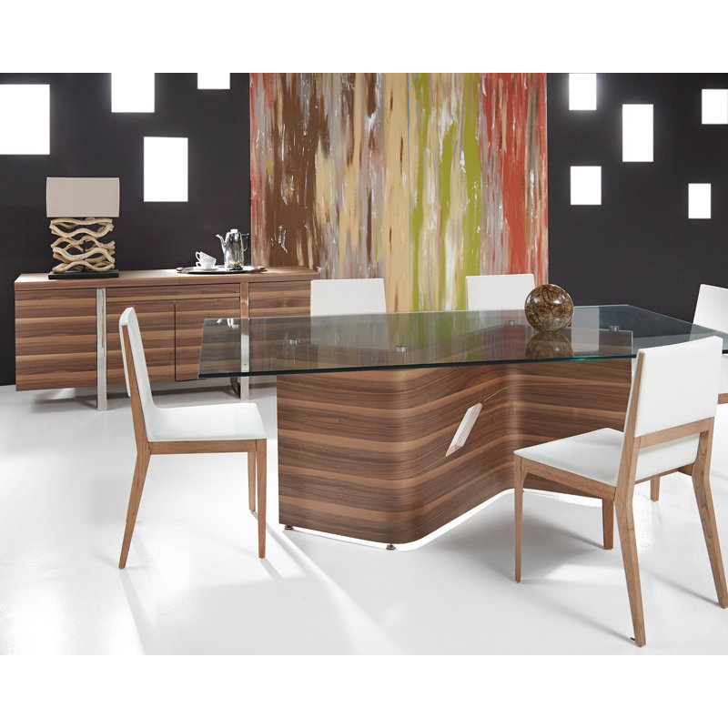 Buffet de 71 po de largeur Naro, Noyer, Argent