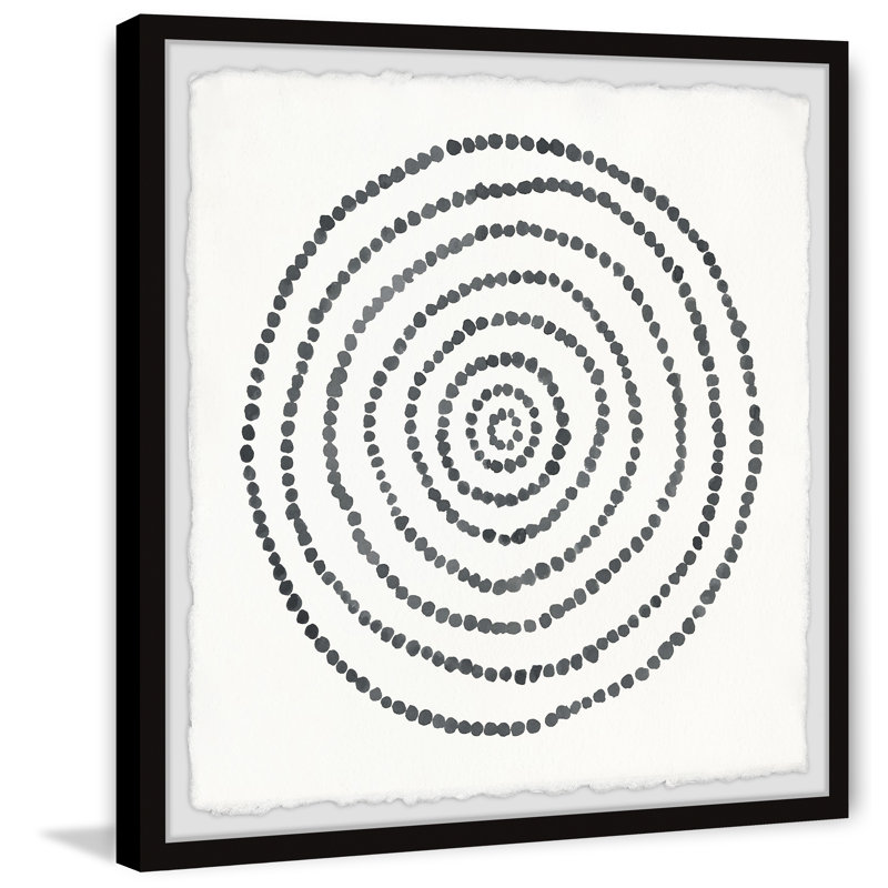 Circular Dots - Single Picture Frame Painting, 51 cm H x 51 cm W