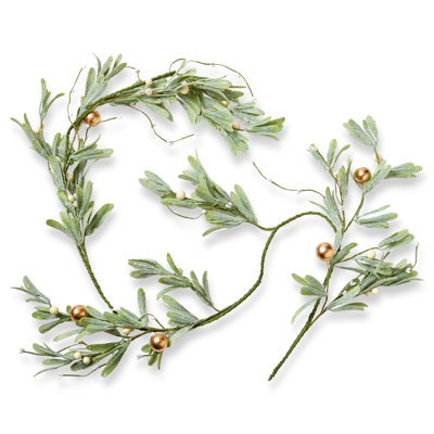 Mistletoe Garland Green Plastic Everyday