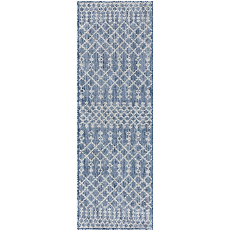 Tapis intérieur / extérieur Robbs, Marine, Tapis de couloir 2 pi x 6 pi
