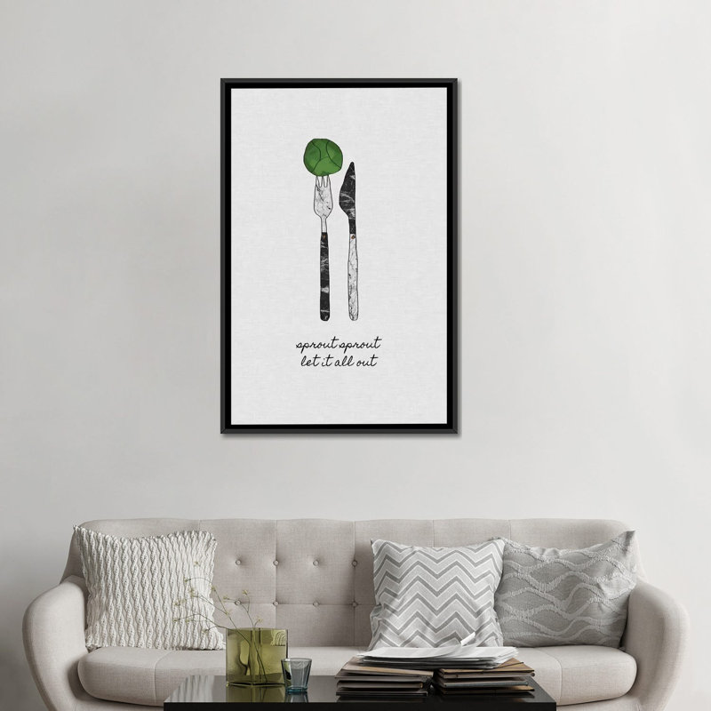 « de germination », impression sur toile, H 26 po x l 18 po x P 1,5 po, Toile avec cadre noir, Pas de tapis