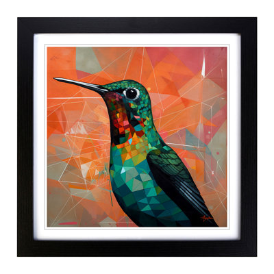 Hummingbird Constructivism 1 Piece Single Picture Frame Wall Art