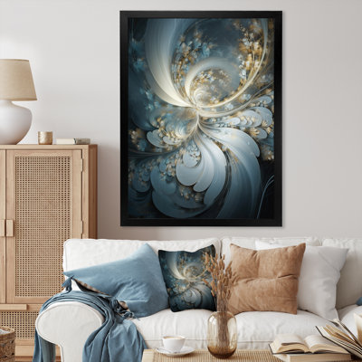 «Blossoming White Fractal Flower», reproduction sur toile