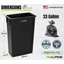 Poubelle commerciale de 23 gallons avec couvercle