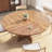 47-inch Round Dining Table for 4-6 People, Farmhouse Style with Storage Shelf & Adjustable Feet-627321629