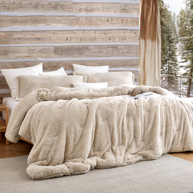 Coma Inducer Original Plush Fluffy Oversized Comforter, King Comforter, White Sands