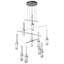 Link 10-Light Mobile Pendant - Soft Gold - Blown Clear Glass with White Threading - Long Overall Height-413491032-413491039-413491036