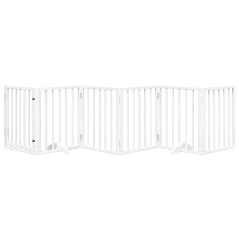 Rilea Solid Wood Dog House Door, White, 60cm H x 300cm W x 2cm D