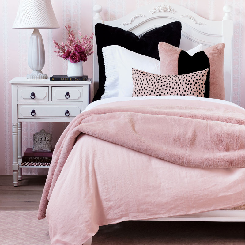 Estelle Square Pillow Cover & Insert, Feather 