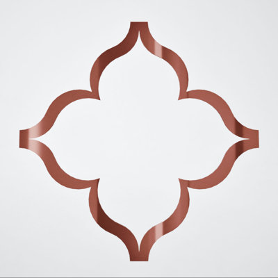33"W x 33"H x 1/8"T Extra Large May Decorative Fretwork Acrylic Ceiling Panels, Rose Gold Mirror