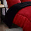 Édredon très grand avec - rouge + noir, coussin l 18 po x L 18 po, fibres brossées 6D à remplir, taies décoratives l 20 po x L 36 po-121234479-121234482