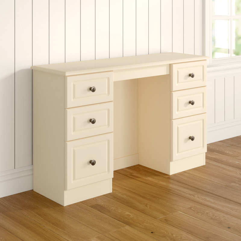 Fully Assembled Argyle Dressing Table, Cream