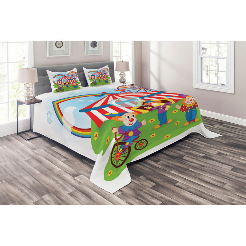 Polyester Coverlet, King Bedspread + 2 Shams