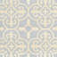 Tapis bleu clair / ivoire en laine touffeté à la main Ame-24824718