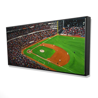 Baseball game - 24"x48" Framed canvas