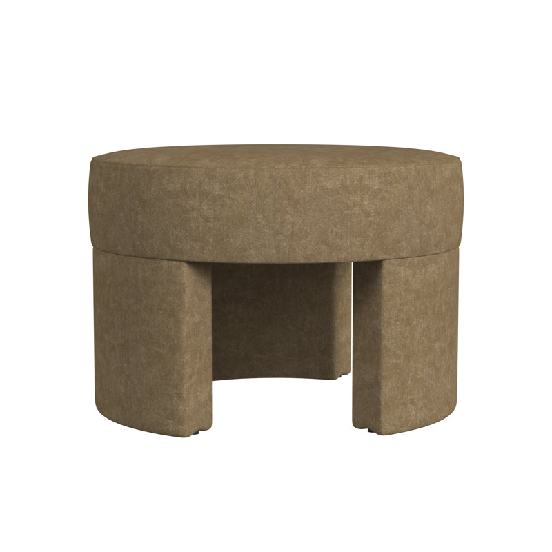 Jaymani Upholstered Ottoman, Brown Velvet