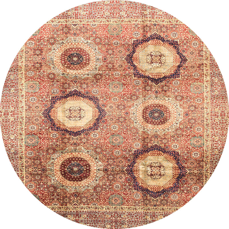 Abstract Indoor Rug, Round 7'