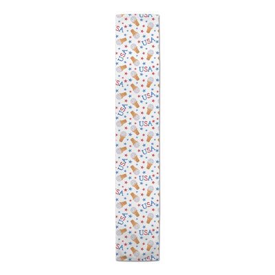 Maaret Rectangle Starburst Independence Day Polyester Table Runner
