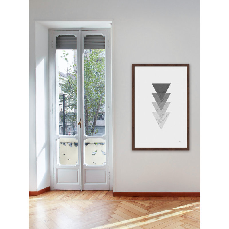 « elemental descension »-cadre photo, impression sur papier, Cadre brun, H 18 po x l 12 po x P 1,5 po