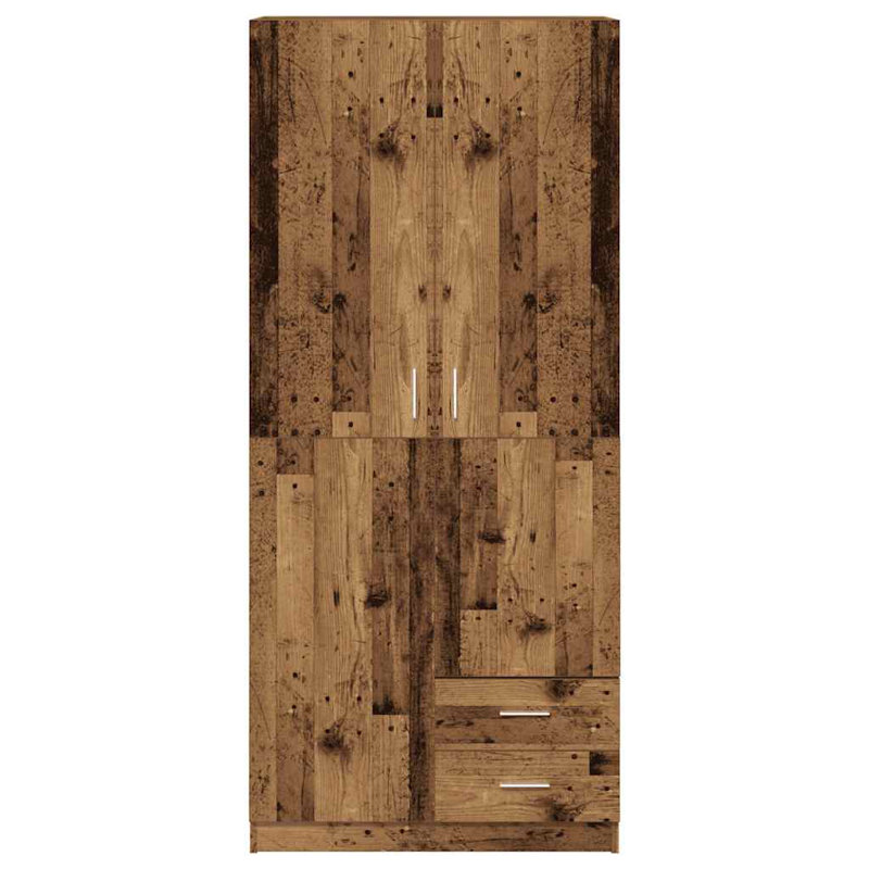 Andrin 2 Door Manufactured Wood Wardrobe, Old Wood