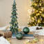 Ensemble de 6 boules de Noël décoratives en verre D3,9 pouces à suspendre pour des décorations d'arbre de fête