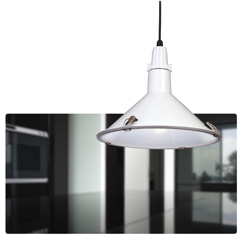 EDEN 1 - Light Black Cone Pendant, White