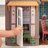 Modern Charm Wooden Dollhouse with Open & Close Front and 7 Accessories