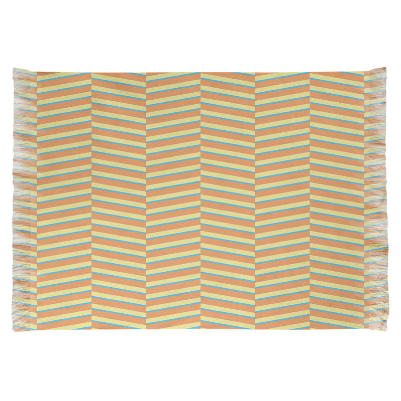 Tapis de zone jaune/orange rayures, Oui