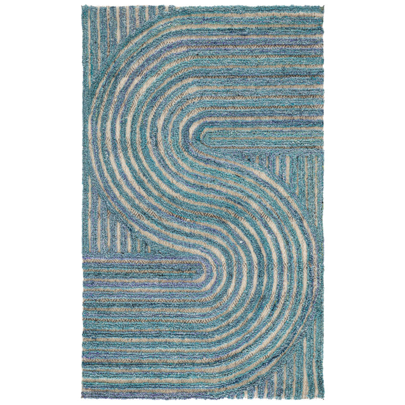 Stalvey Hand Tufted Performance Abstract Rug, Rectangle 3' x 5'