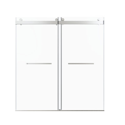 68-72 Inches Shower Door, Double Sliding Soft-close, Tempered Glass, , Bathroom Functionality Increaser And , 10mm Elegance Improver