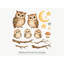 Owl Family Wall Decals, Set of 16 Peel and Stick Nursery Wall Stickers, Satin Finish Removable Kids Room Wall Art, 20"W x 20"H (50 x 50 cm)-735536704