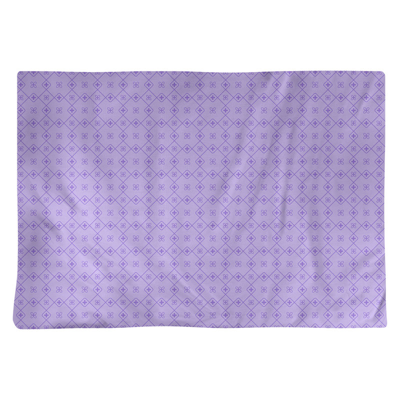 Récapitulatif en coton 18 po katelyn elizabeth classic napperon, Mauve / Blanc