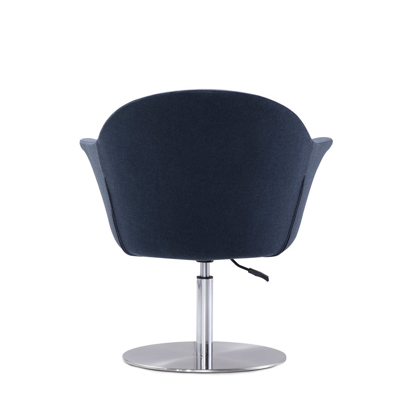 Luttrell Upholstered Swivel Armchair, Smokey Blue