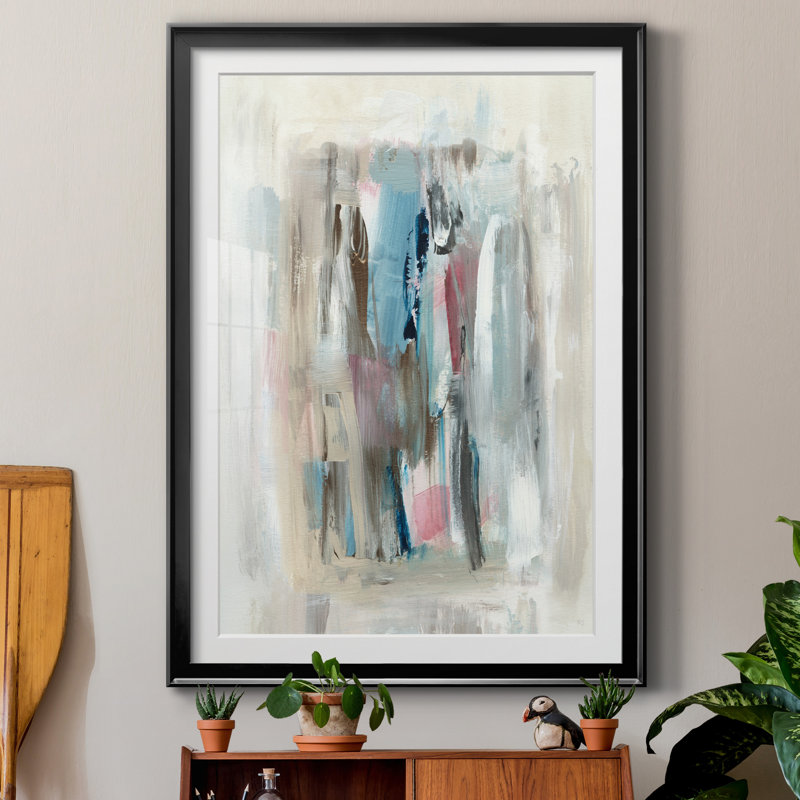 «Rain Shadow I» par Susan Jill - reproduction d'art sur papier encadrée, H 30,5 po x l 42,5 po x P 1,5 po, Cadre noir