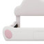 Lit plateforme tapissier grand format avec tête de lit arrondie et poche Goncalves-1404445376