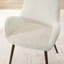 Fauteuils de salle à manger rembourrés en chenille de 23,6 po de large, avec dossier enveloppant incurvé et pieds en métal-129202972